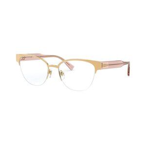 NWT VERSACE EYEGLASSES WOMEN PINK GOLD ROUND EYEWEAR VERSACE